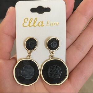Ella Black Turtle Shell Earrings